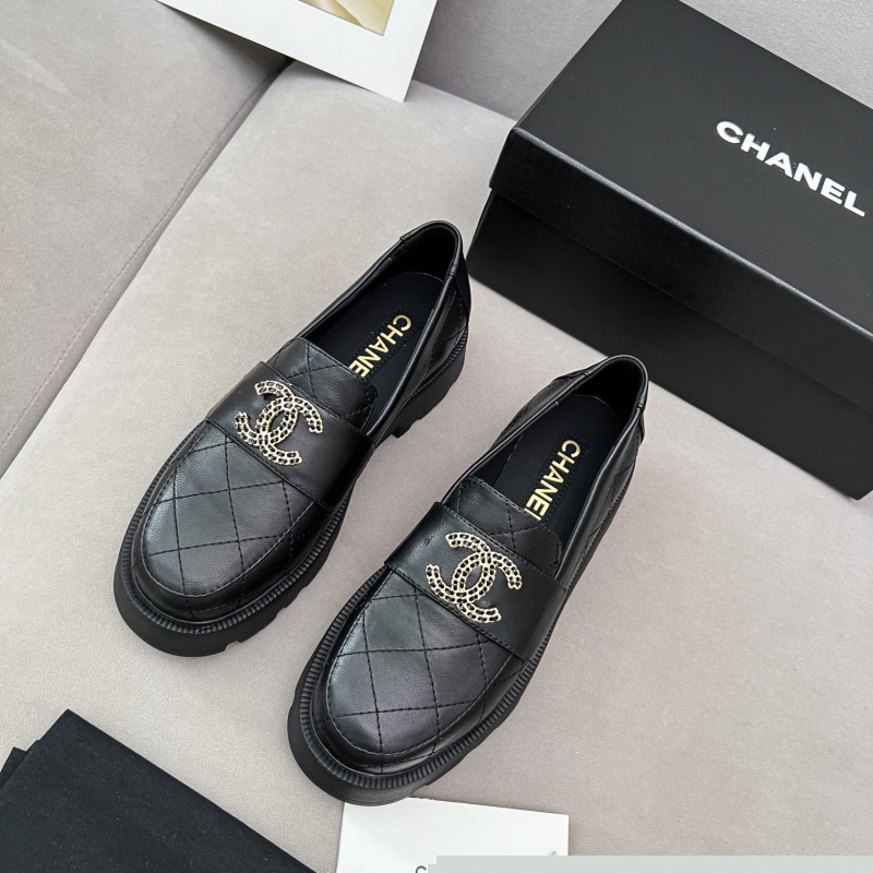 Ch*el leather shoes